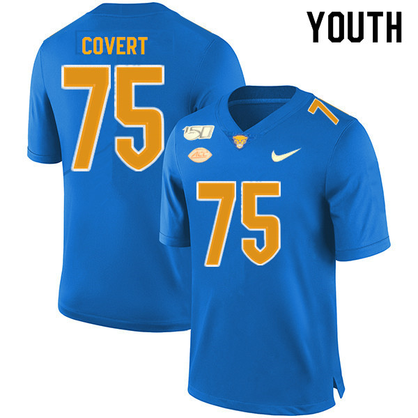 2019 Youth #75 Jimbo Covert Pitt Panthers College Football Jerseys Sale-Royal